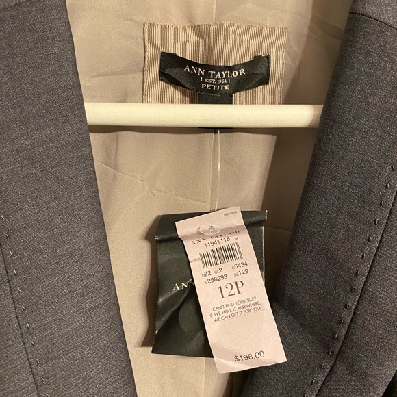 Petite Tropical Wool Pickstitched Blazer Jacket - Picture 3 of 3